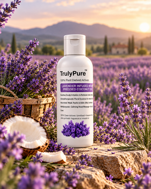 Lavender Infused Wood Pressed Coconut Oil: Soothing Therapy for Dry, Itchy Scalp & Daily Stress 100ml