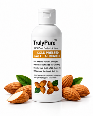 Dark Circles Fading, Deep Skin Glow & Hair Softening –Cold Pressed Sweet Almond Oil (100 ml)